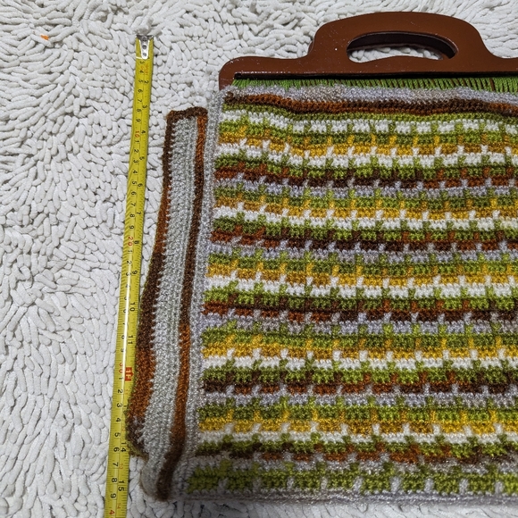 Unbranded Handmade green & brown Crocheted Purse - Picture 2 of 6